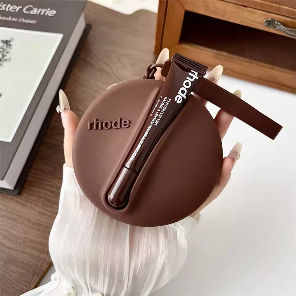 Rhode Makeup Bag Lip Glaze Holder - Mini Round Silicone Handbag (With Lip Glaze Option)